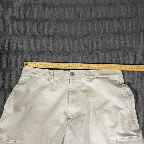 Patagonia Organic Cotton Cargo Shorts Mens 34 Khaki Herringbone Outdoor Casual - Picture 6 of 11